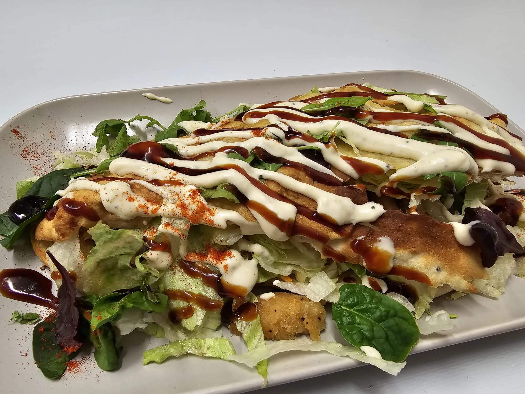 Crispy Chicken Naan Kebab